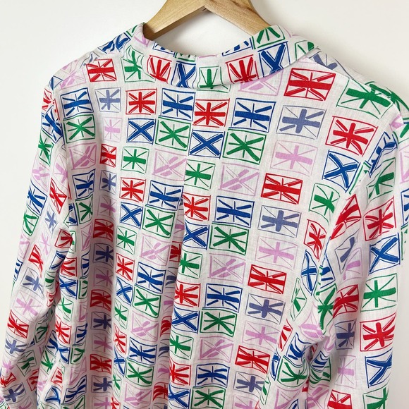 Boden Multicolor Union Jack Button Down Shirt - Picture 9 of 16